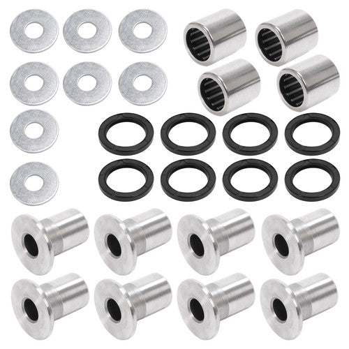 Solid Spare Silvery A Arm Bushing Bearing Shaft Kit For Kawasaki KFX400 Suzuki LTZ400 Z400
