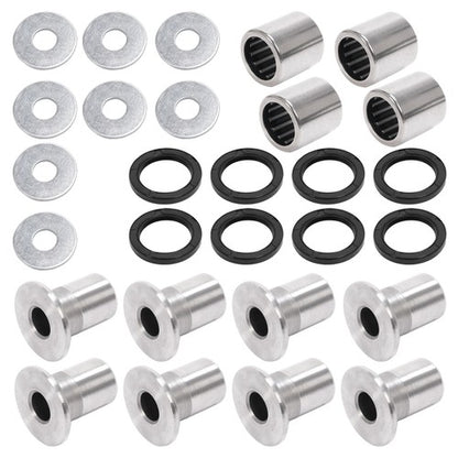 Solid Spare Silvery A Arm Bushing Bearing Shaft Kit For Kawasaki KFX400 Suzuki LTZ400 Z400