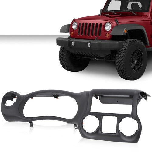 Solid Spare Fit For 2011-2014 Jeep Wrangler Dash Instrumen Cluster Radio Bezel Trim Cover