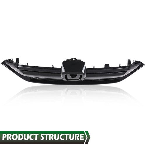 Solid Spare Fit For 2020-2022 Honda CR-V CRV BlackFront Bumper Upper Honeycomb Grille Grill