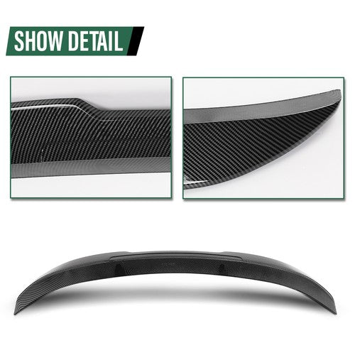Solid Spare Fit For 11-17 BMW F10 5 Series M5 Rear Trunk Spoiler Wing Carbon Look PSM Style