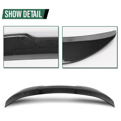 Solid Spare Fit For 11-17 BMW F10 5 Series M5 Rear Trunk Spoiler Wing Carbon Look PSM Style