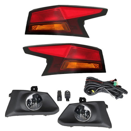 Solid Spare Pair Driving Lamp Clear Fog Light+Tail Light For Nissan Altima 2019-2020 LH+RH