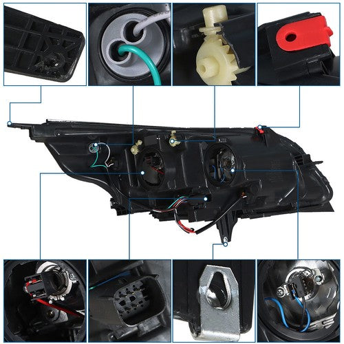 Solid Spare Headlights Assembly Headlamps For Chervolet Malibu 2013-2015 Driver+Passenger