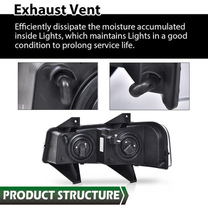 Solid Spare Fit For 2003-2023 Chevy Express GMC Savana Van Right Passenger Side Headlight