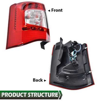 Solid Spare LED Tail Lights Brake Lamps Left+Right Fit For 2011-2016 Chrysler Town & Country