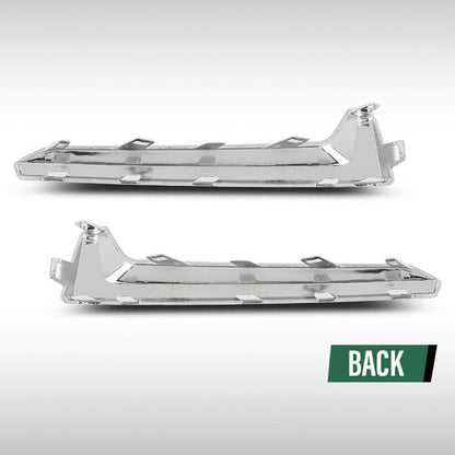 Solid Spare Fog Light Molding Trim Silver Fit For 2017-2018 Subaru Forester Left+Right