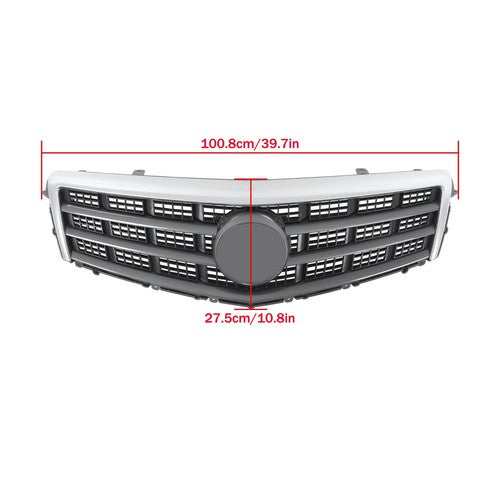 Solid Spare Plastic Front Bumper Upper Grille Gray New Fit For Cadillac ATS 2013-2014