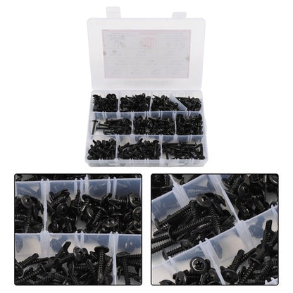 Solid Spare 380Pcs Self Tapping Phillips Screws #8 #10 410 Stainless Steel for Metal