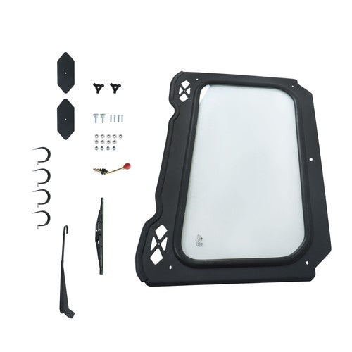 Solid Spare For Polaris RZR 900 1000 Turbo 2014-2018 Full Glass Windshield W/Wiper Front