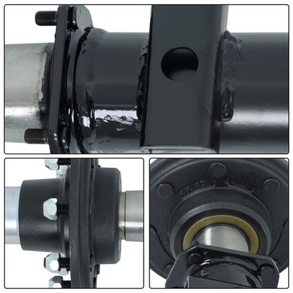 Solid Spare Fit For 7000lbs 7k TK Trailer Axle 8 lug-6.5" 74" Spring Center 89" Hub Face
