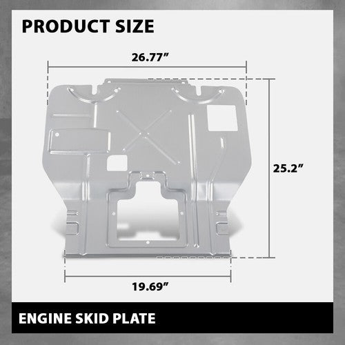 Solid Spare Fit For 2015-2023 Ford F-150 Under Engine Skid Plate Splash Guard Shield