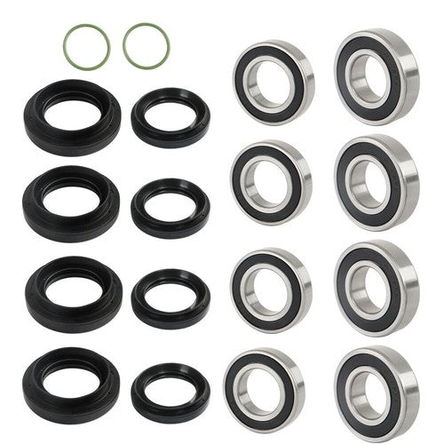 Solid Spare Fit For Yamaha Rhino 450 660 700 2011 New Front Rear Wheel Bearings Seals Kits