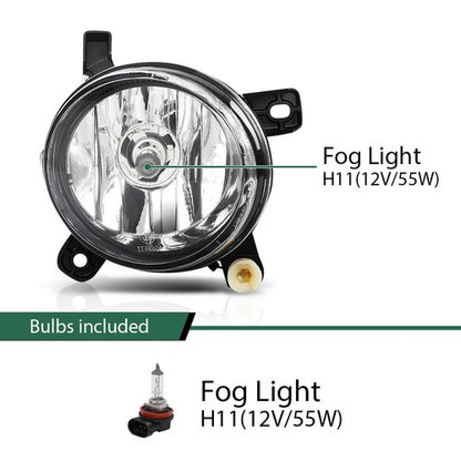 Solid Spare Front Bumper Fog Lights Driving Lamps Fit For 2009-2012 Audi A4 S4 B8 Left+Right