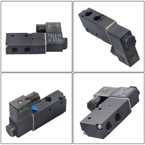 Solid Spare 1/4" 3 Way 2 Position Electric Solenoid Air Directional Control Valve 12V DC