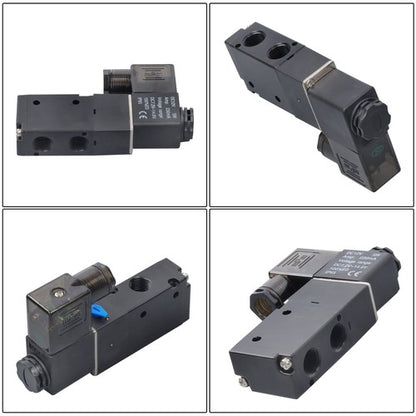 Solid Spare 1/4" 3 Way 2 Position Electric Solenoid Air Directional Control Valve 12V DC
