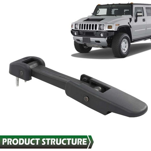 Solid Spare Fit For 03-09 Chevy Kodiak/GMC TopKick/Hummer H2 Hood Lock Latch Black 2pcs