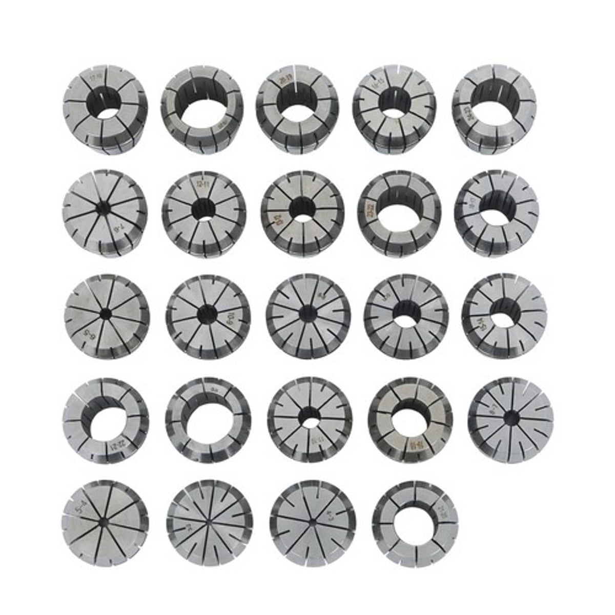 Solid Spare Collet Sets Collet Chuck 24PCs ER40 Workholding Collets 3-25 mm for Milling 40CR