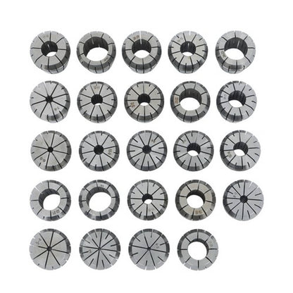 Solid Spare Collet Sets Collet Chuck 24PCs ER40 Workholding Collets 3-25 mm for Milling 40CR