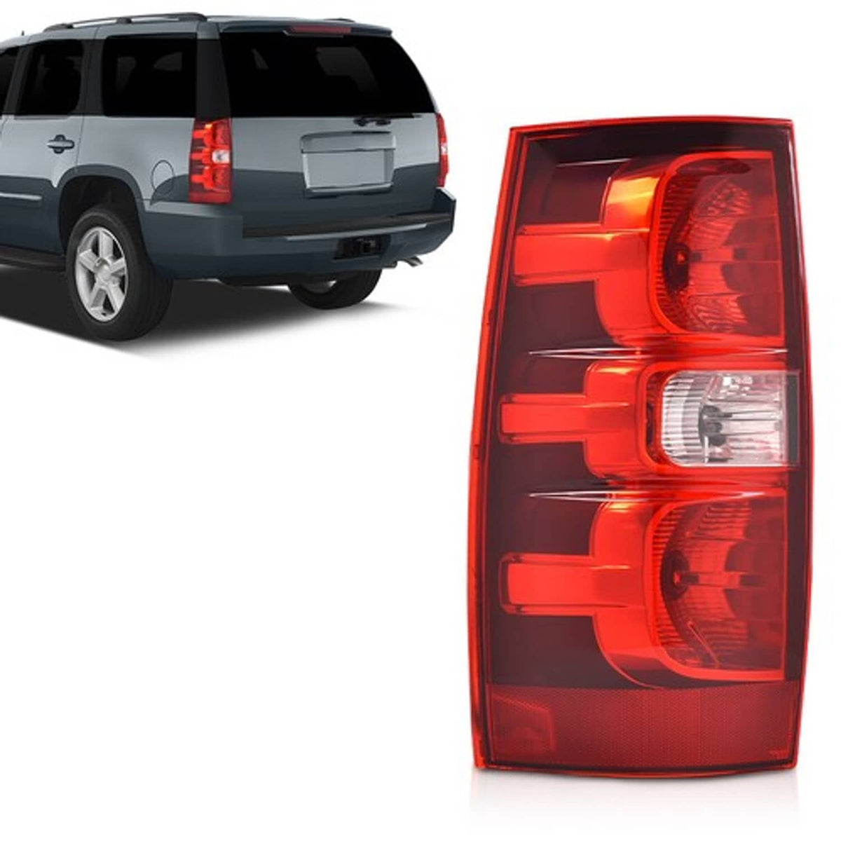 Solid Spare Tail Light Lamp Fit For 07-14 Chevrolet Tahoe Suburban 1500 Left Side W/Bulb