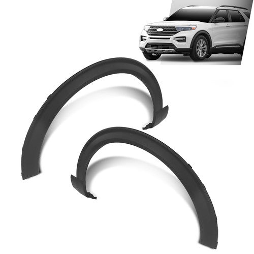 Solid Spare Fender Flares Trim 1Pair Fit For 2020-2024 Ford Explorer Front Left & Right Side