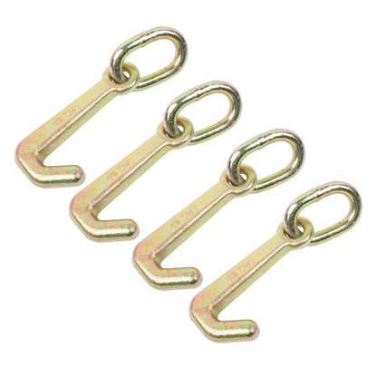 Solid Spare 4 Pack 5/16 Inch G70 Mini J Hook Hook 5400 Lbs Working Load Limit Towing Hooks