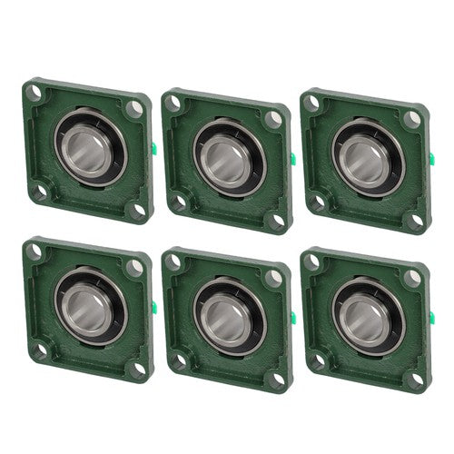 Solid Spare 6 Pcs UCF 208-24 Pillow Block Flange Mounted Bearing 1-1/2" Bore 4 Bolt