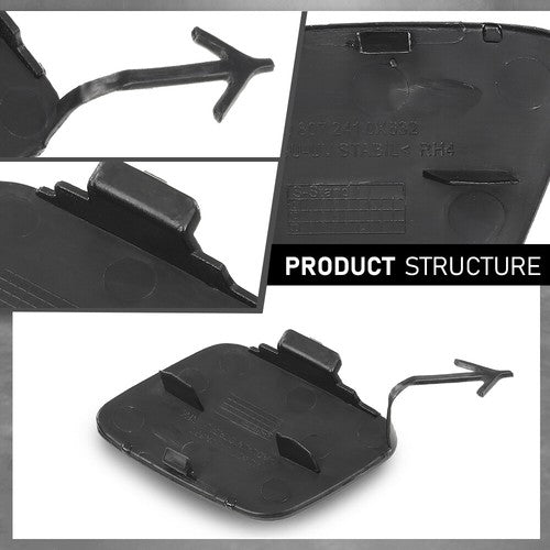 Solid Spare Fit For 2017 2018 2019 Audi Q7 Front Bumper Tow Hook Eye Cover 4M0807241B4W3