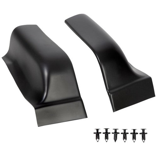 Solid Spare Black ABS Cab Corner Covers For 2004-2008 05 06 07 Ford F150 F-150 Crew Cab