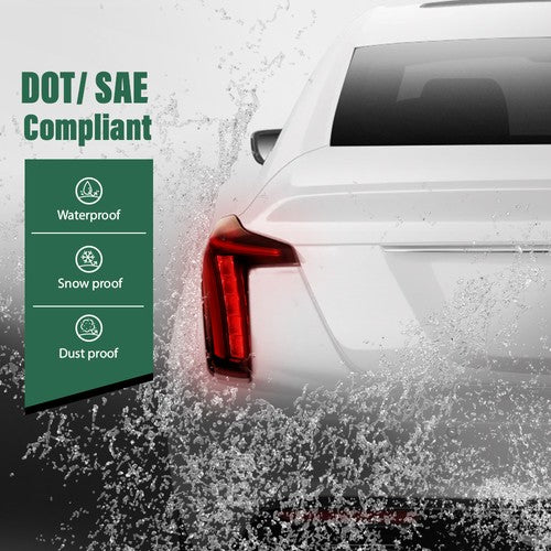 Solid Spare LED DRL Tail Light Fit For 2020-2025 Cadillac CT5 Rear Lamp Left Side LH