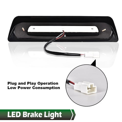 Solid Spare Fit For 07-18 Toyota Tundra Smoke/Chrome LED Third 3rd Brake Light Cargo Lamp