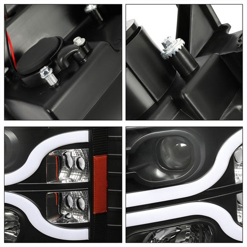 Solid Spare For 2007-2013 Chevy Silverado 1500 2500 3500 HD Projector Headlights Lamp LED