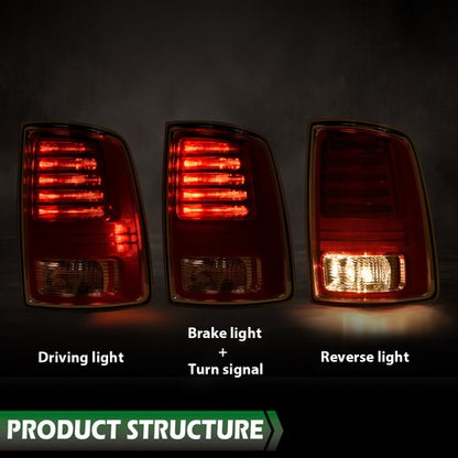 Solid Spare LED Tail Lights Fit For 2013-2018 Ram 1500 2500 3500 Rear Lamp RH Passenger Side