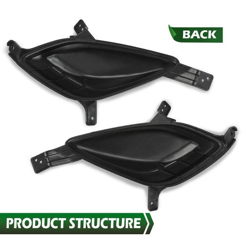 Solid Spare Fit For 2011-2013 Hyundai Elantra Front Bumper Insert Fog Light Cover Left+Right