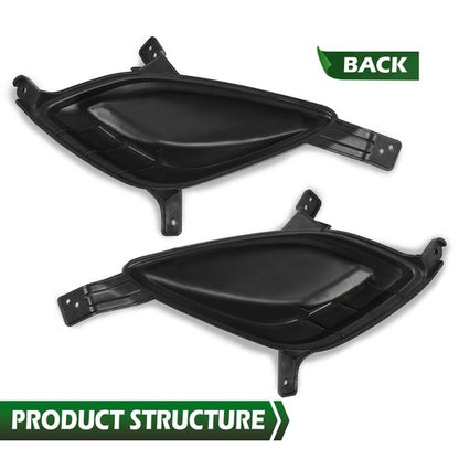 Solid Spare Fit For 2011-2013 Hyundai Elantra Front Bumper Insert Fog Light Cover Left+Right