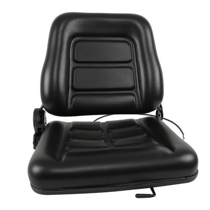 Solid Spare Universal Fold Down Forklift Seat with Adjustable Angle Back,Micro Switch Black