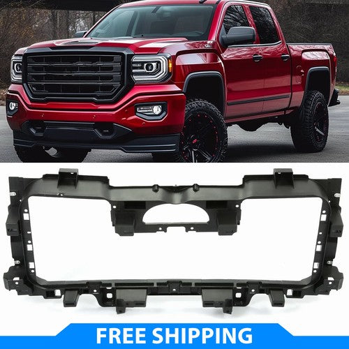 Solid Spare Front Bumper Grille Shutter Mounting Bracket For 14-19 Sierra 1500 2500HD 3500HD