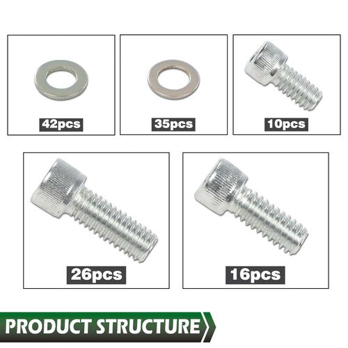 Solid Spare Fit For Chevy 283 305 327 350 400 Sb Small Block Iron Engine Bolt Kit