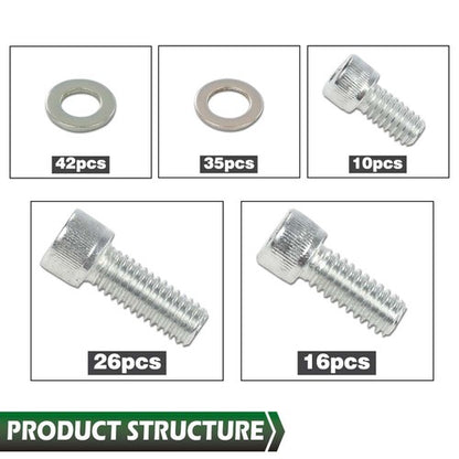 Solid Spare Fit For Chevy 283 305 327 350 400 Sb Small Block Iron Engine Bolt Kit
