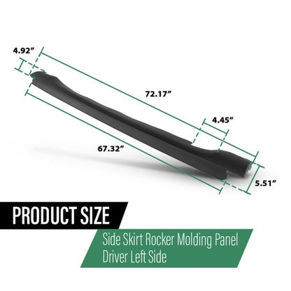 Solid Spare Fit For 2014-2022 Jeep Cherokee Skirt Rocker Molding Panel Left Driver Side