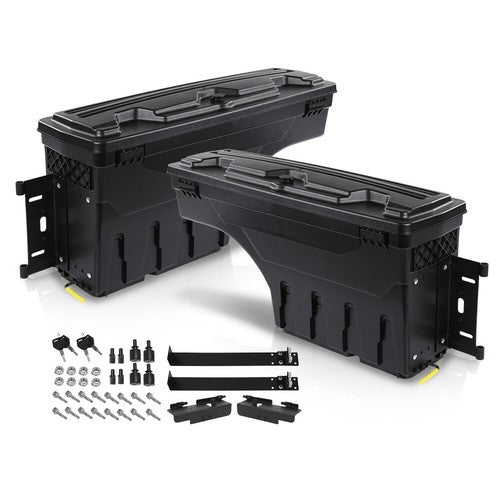 Solid Spare Truck Bed Storage Tool Box Swing Case Left & Right Side Fit For 97-14 Ford F150