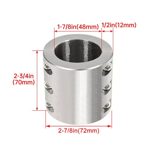 Solid Spare Upgrated 4PCS Steel Tube Clamps For 1.875" 1-7/8" Size Tube Roll Cage Mount