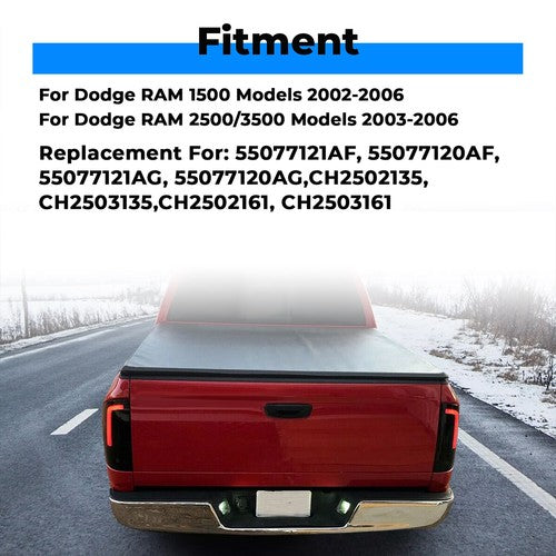 Solid Spare LED Tail Lights For 2002-06 Dodge Ram 1500 2003-2006 Dodge Ram 2500 3500 Pickup