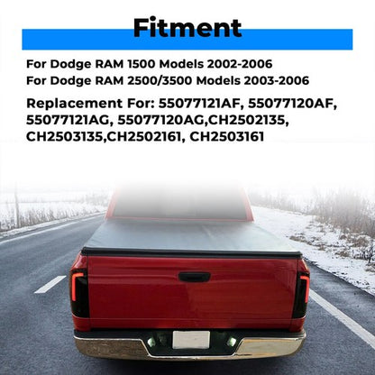 Solid Spare LED Tail Lights For 2002-06 Dodge Ram 1500 2003-2006 Dodge Ram 2500 3500 Pickup