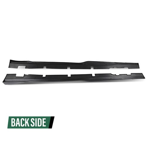 Solid Spare Body Kit Carbon Look Side Skirts Rocker Panel Fit For 15-23 Charger Widebody