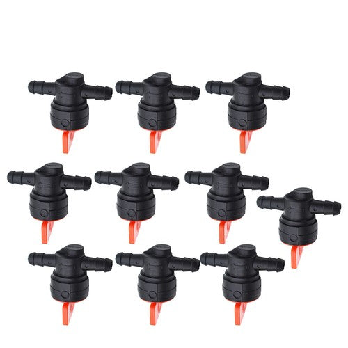 Solid Spare 1/4"Straight In-Line Gas Motorcycle Fuel Shut-off / Cut-off Valves10 Pcs