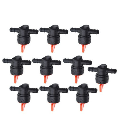 Solid Spare 1/4"Straight In-Line Gas Motorcycle Fuel Shut-off / Cut-off Valves10 Pcs