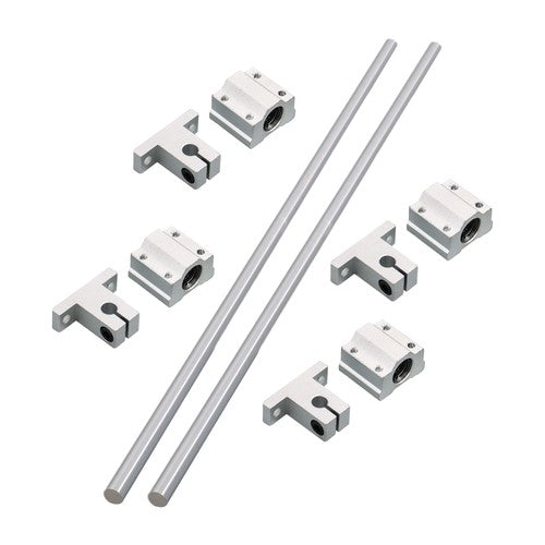Solid Spare 2pcs 8x400mm Linear Shafts with 4 SCS8UU Bearings & 4 SK8 Supports