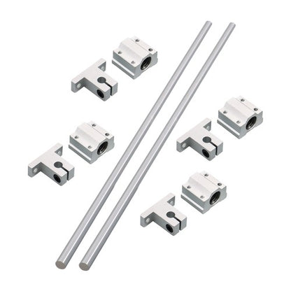 Solid Spare 2pcs 8x400mm Linear Shafts with 4 SCS8UU Bearings & 4 SK8 Supports