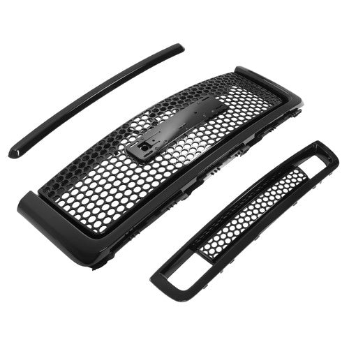 Solid Spare For 2007-13 GMC Sierra 1500 Denali Pickup Upper Lower Grille Hood Molding Trim